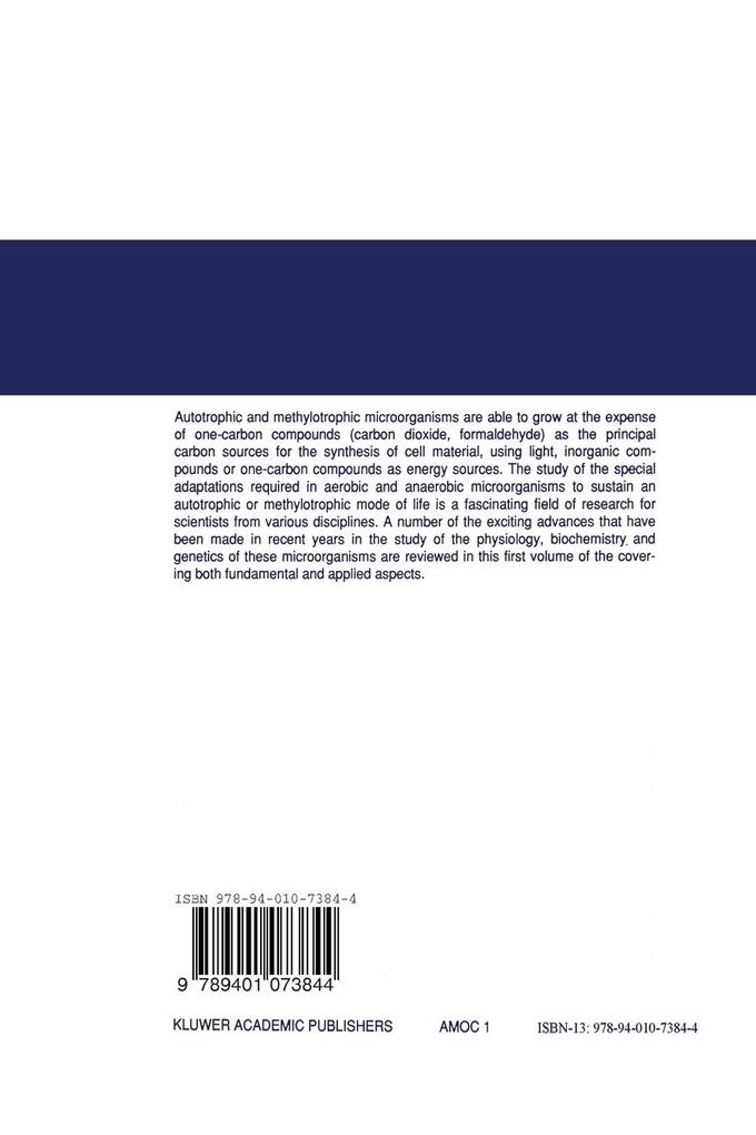 Weitere Ansicht: Autotrophic Microbiology and One-Carbon Metabolism