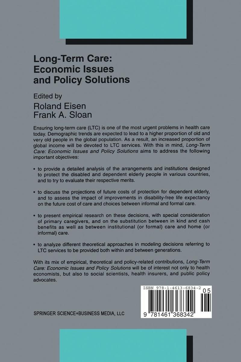 Weitere Ansicht: Long-Term Care: Economic Issues and Policy Solutions