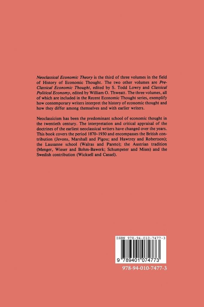 Weitere Ansicht: Neoclassical Economic Theory, 1870 to 1930