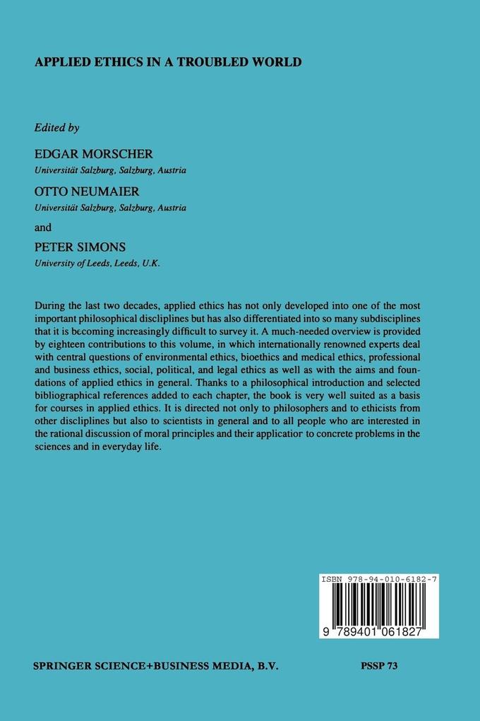 Weitere Ansicht: Applied Ethics in a Troubled World