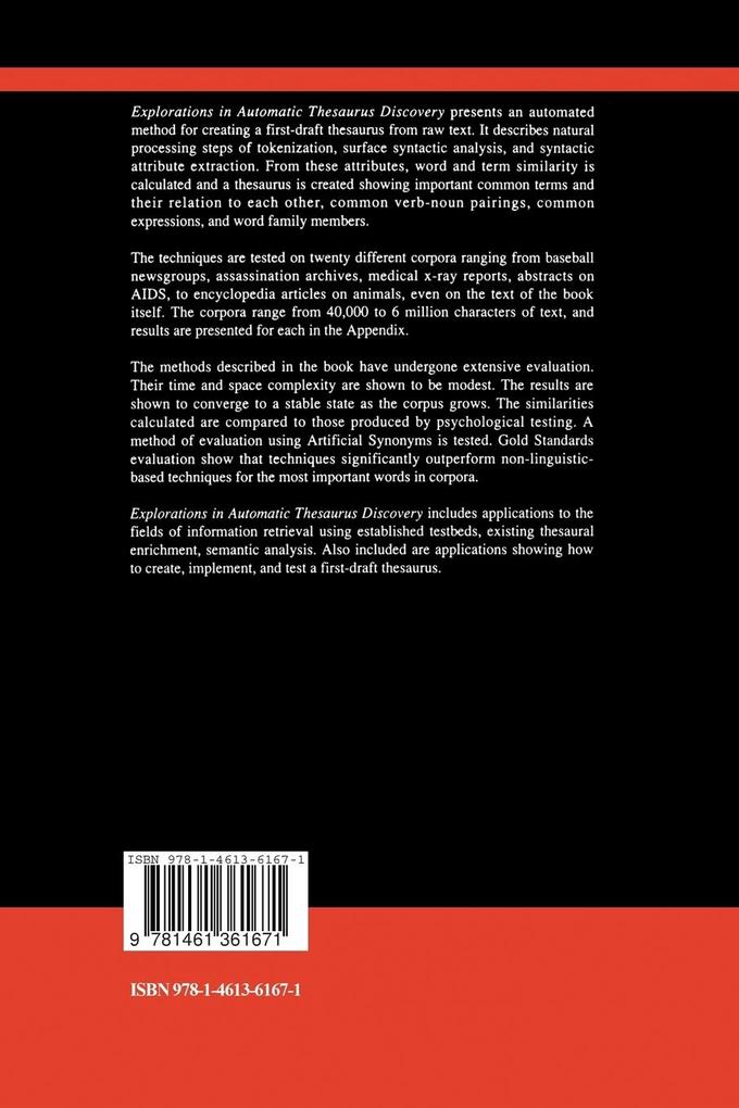 Weitere Ansicht: Explorations in Automatic Thesaurus Discovery | Gregory Grefenstette