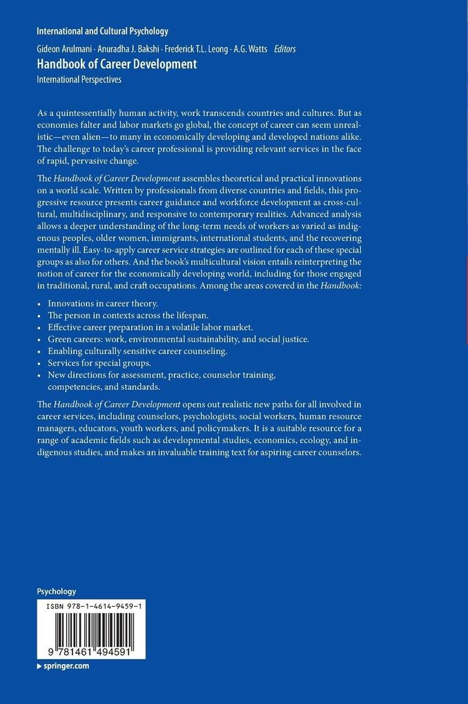 Weitere Ansicht: Handbook of Career Development