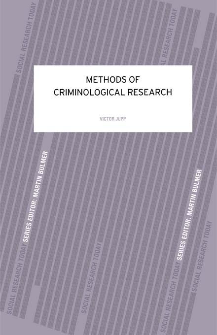 Methods of Criminological Research als eBook epub