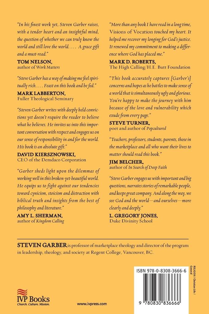 Weitere Ansicht: Visions of Vocation | Steven Garber