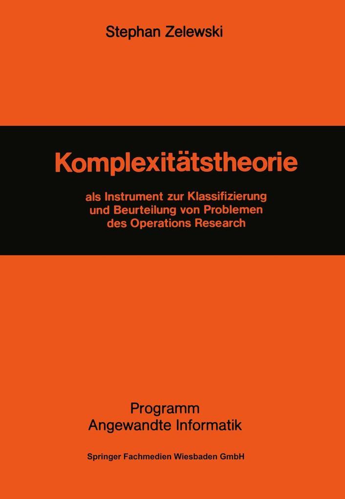 Produktbild: Komplexitätstheorie | Stephan Zelewski