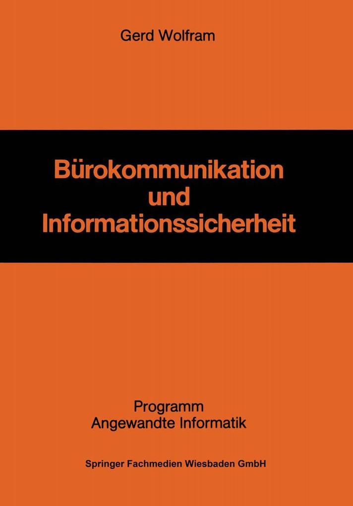Produktbild: Bürokommunikation und Informationssicherheit | Gerd Wolfram