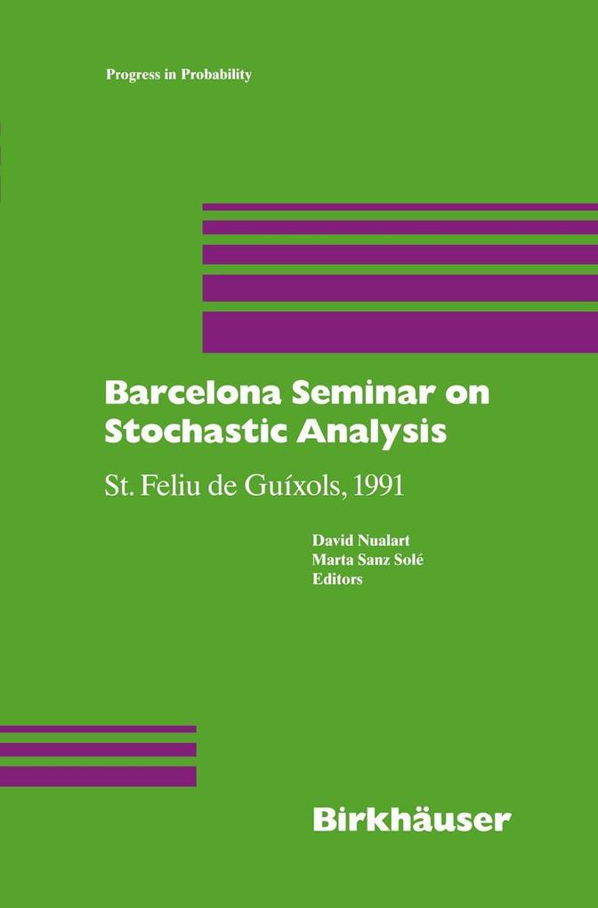Produktbild: Barcelona Seminar on Stochastic Analysis | Nualart, Sanz Sole