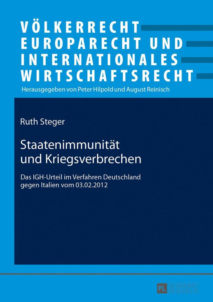 Produktbild: Staatenimmunität und Kriegsverbrechen | Ruth Steger