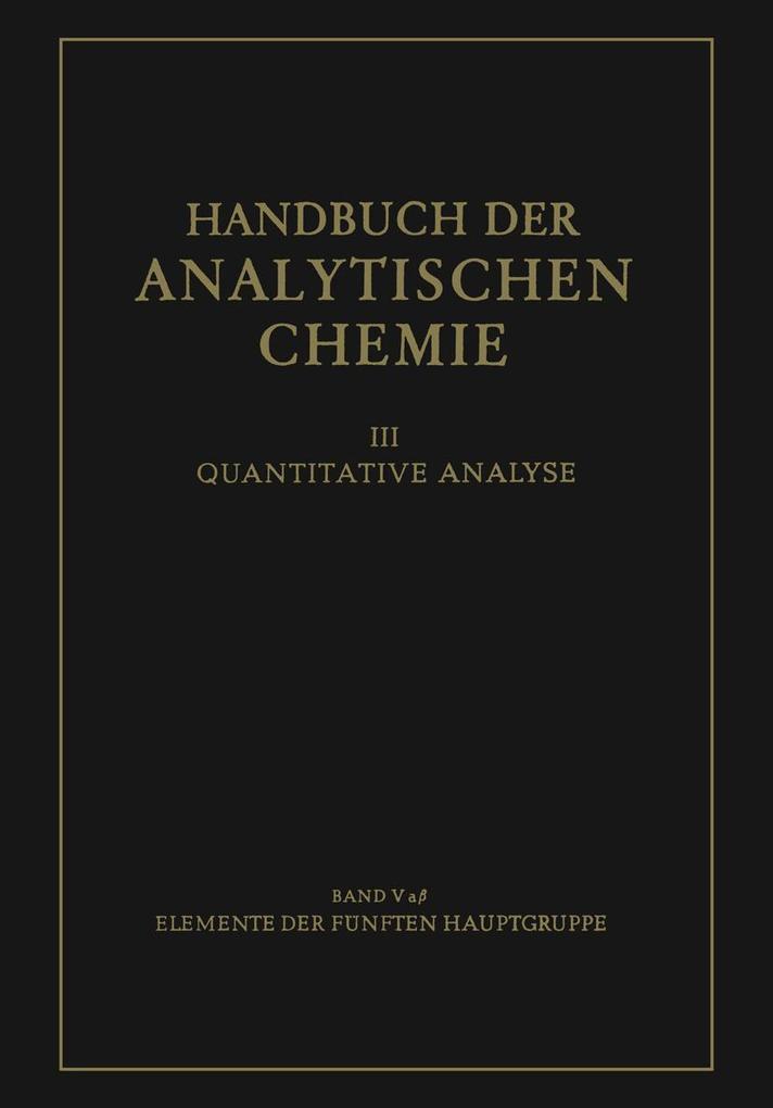 Produktbild: Elemente der Fünften Hauptgruppe | Robert Klement, K. Lang