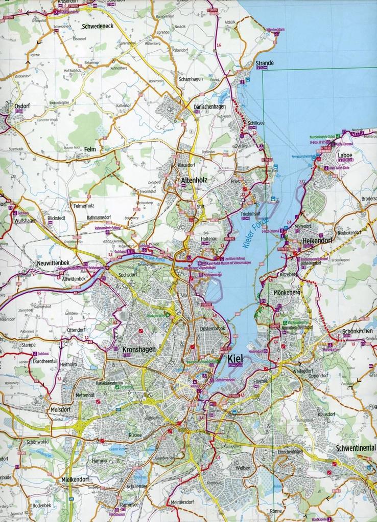 Weitere Ansicht: Bikeline Radkarte Kiel Neumünster Rendsburg 1 : 75 000