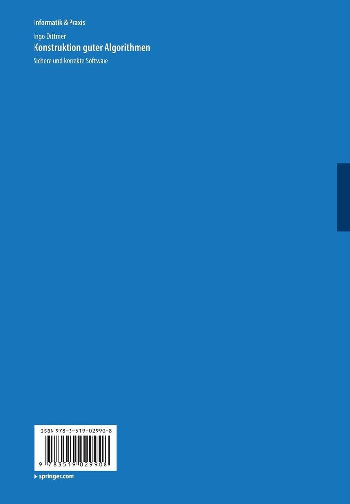 Weitere Ansicht: Konstruktion guter Algorithmen | Ingo Dittmer