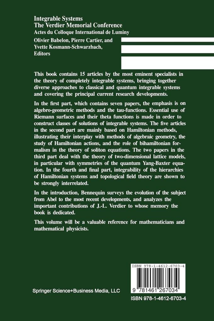 Weitere Ansicht: Integrable Systems