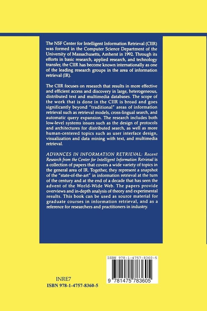 Weitere Ansicht: Advances in Information Retrieval
