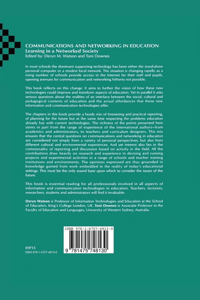 Weitere Ansicht: Communications and Networking in Education