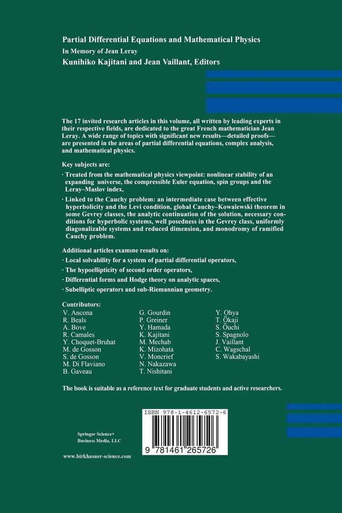 Weitere Ansicht: Partial Differential Equations and Mathematical Physics