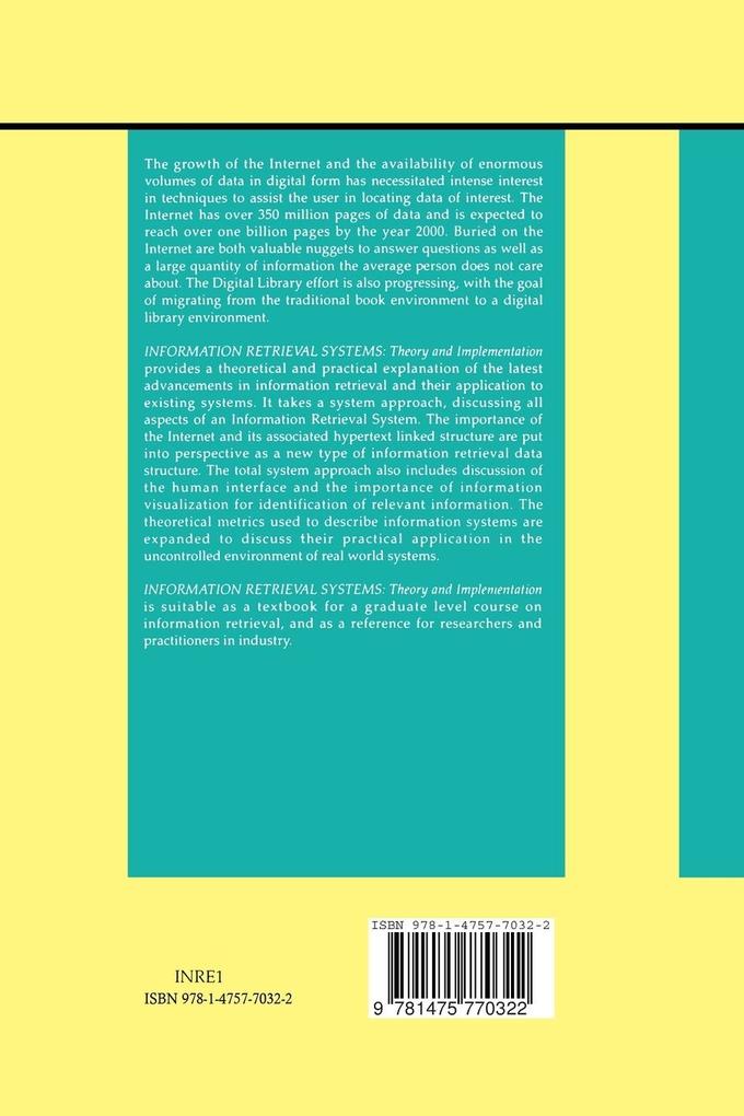 Weitere Ansicht: Information Retrieval Systems | Gerald J. Kowalski
