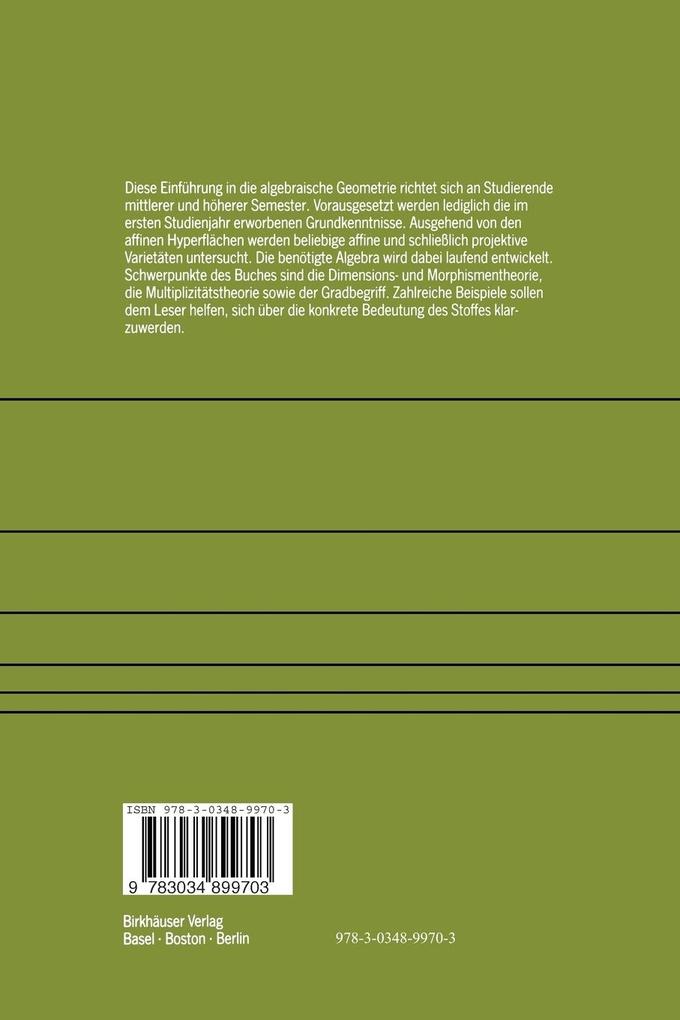 Weitere Ansicht: Algebraische Geometrie | Markus Brodmann