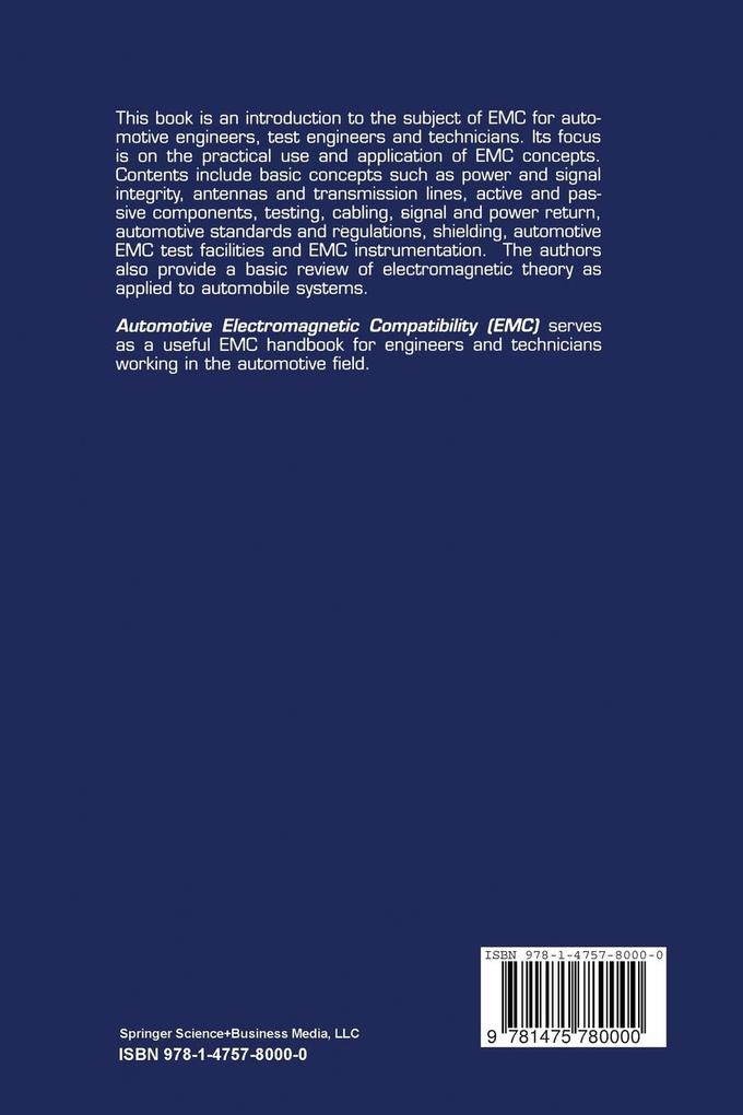 Weitere Ansicht: Automotive Electromagnetic Compatibility (EMC) | Terence Rybak, Mark Steffka