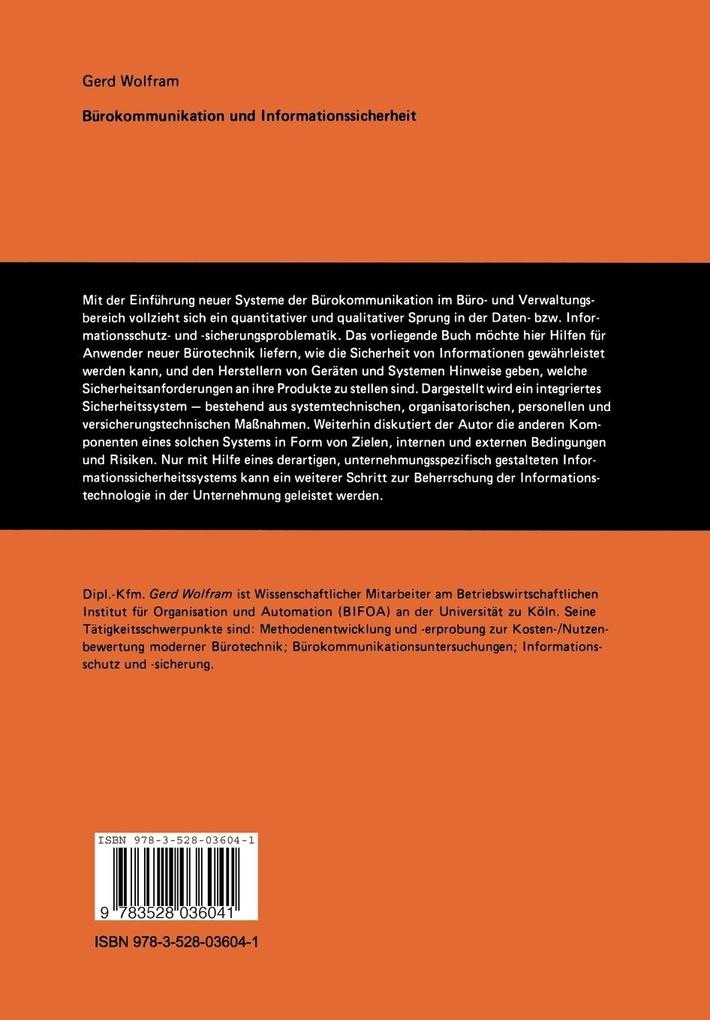 Weitere Ansicht: Bürokommunikation und Informationssicherheit | Gerd Wolfram