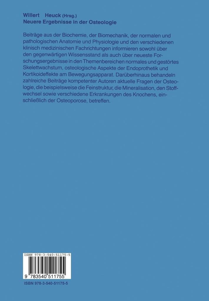 Weitere Ansicht: Neuere Ergebnisse in der Osteologie