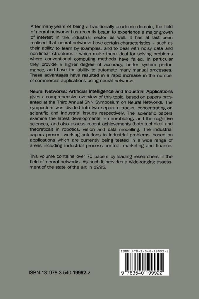 Weitere Ansicht: Neural Networks: Artificial Intelligence and Industrial Applications