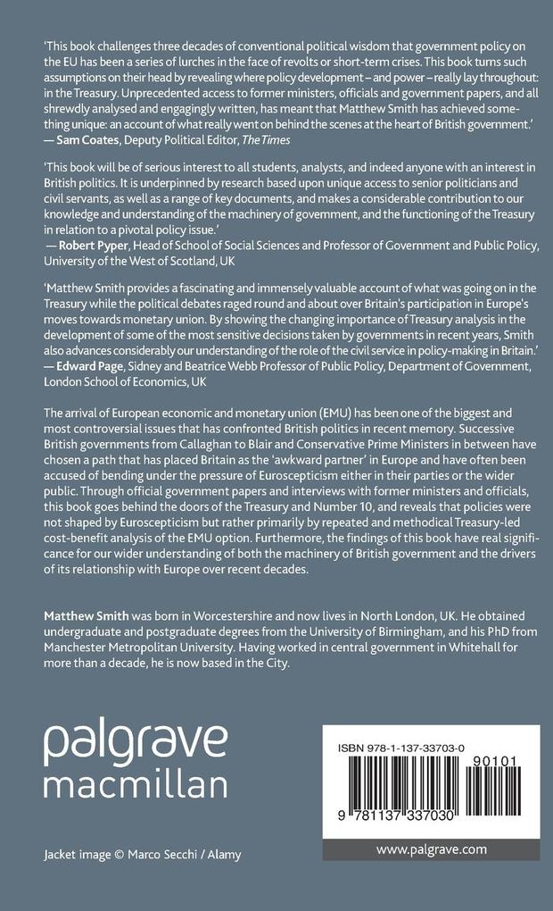 Weitere Ansicht: Policy-Making in the Treasury | M. Smith