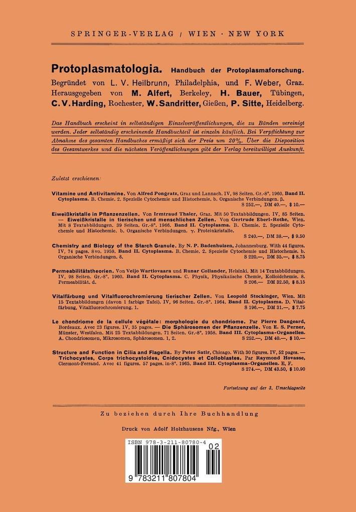 Weitere Ansicht: Die Nukleinsäuren des Cytoplasmas | Günther Kiefer, Walter Sandritter