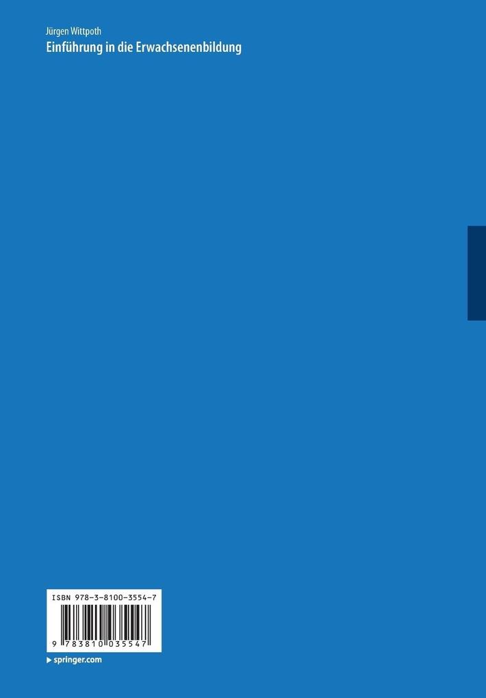 Weitere Ansicht: Einführung in die Erwachsenenbildung | Jürgen Wittpoth