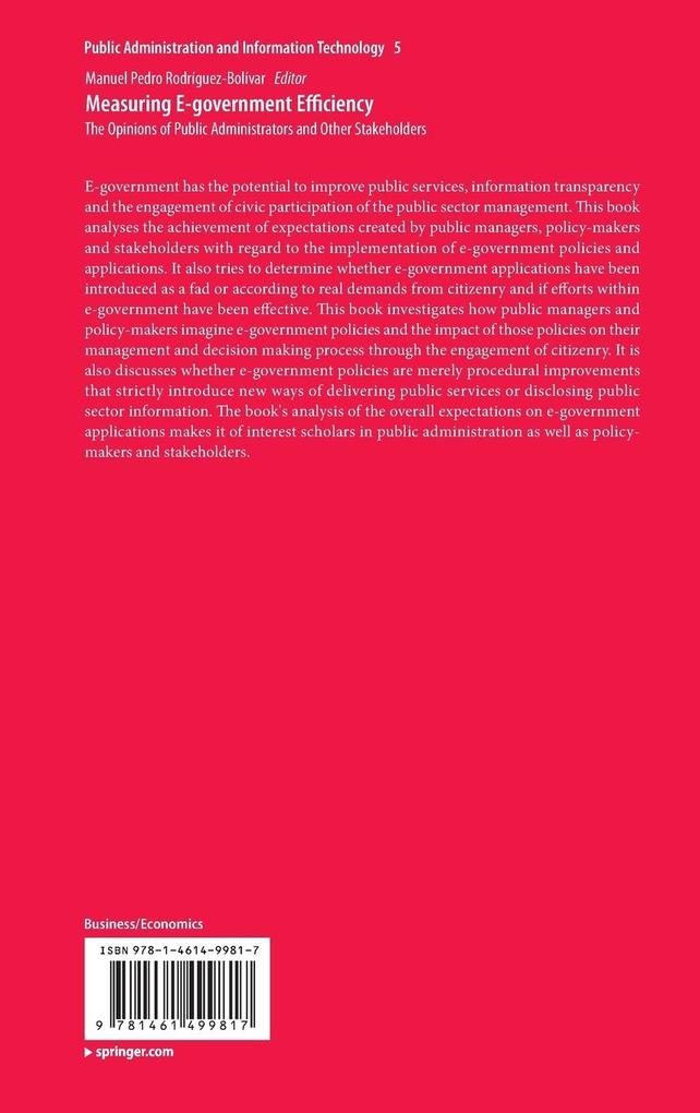 Weitere Ansicht: Measuring E-government Efficiency