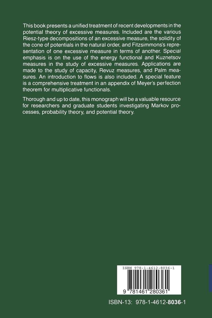 Weitere Ansicht: Excessive Measures | R.K. Getoor