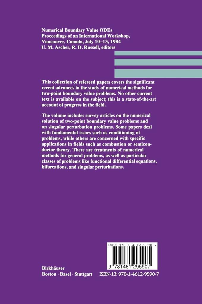 Weitere Ansicht: Numerical Boundary Value ODEs | Ascher, Russell
