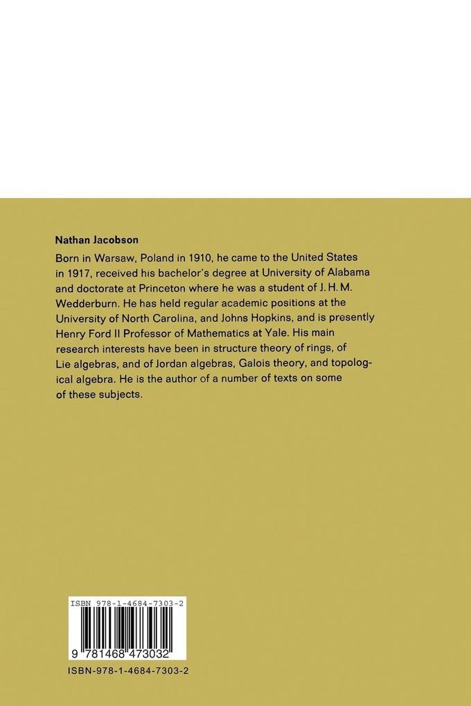 Weitere Ansicht: Lectures in Abstract Algebra I | N. Jacobson