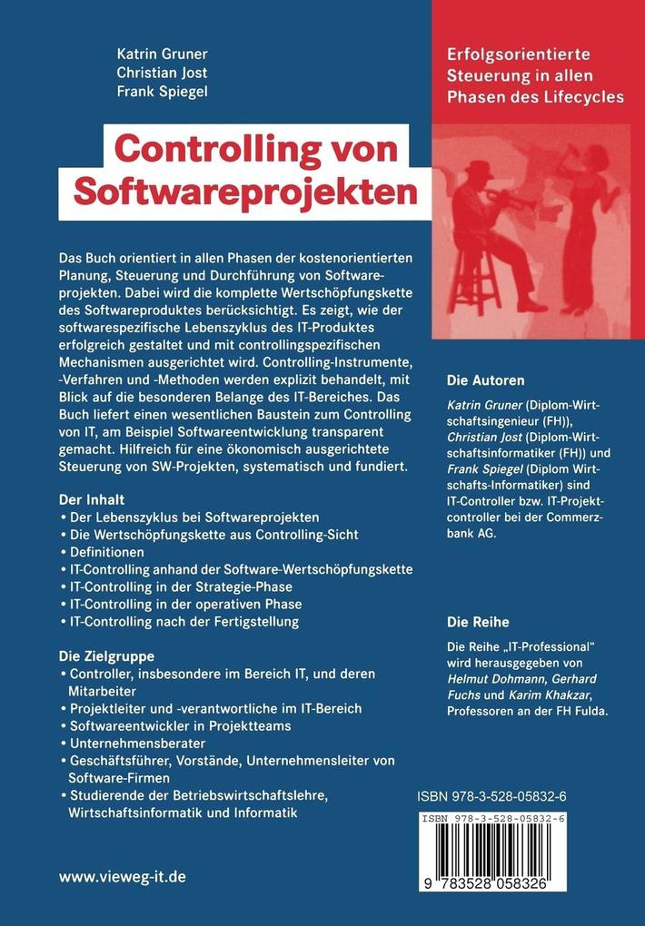 Weitere Ansicht: Controlling von Softwareprojekten | Katrin Gruner, Christian Jost, Frank Spiegel