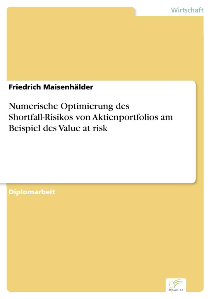Friedrich Maisenhälder: Numerische Optimierung des ...
