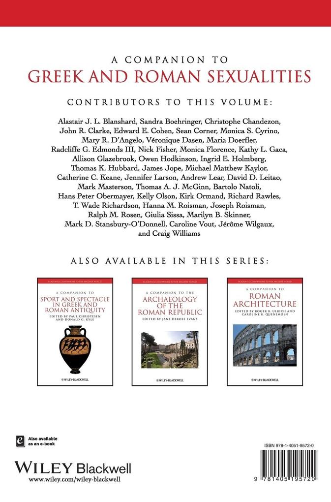 Weitere Ansicht: A Companion to Greek and Roman Sexualities