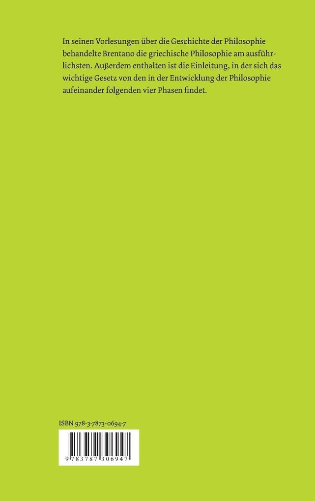 Weitere Ansicht: Geschichte der griechischen Philosophie | Franz Brentano, Franz Clemens Brentano