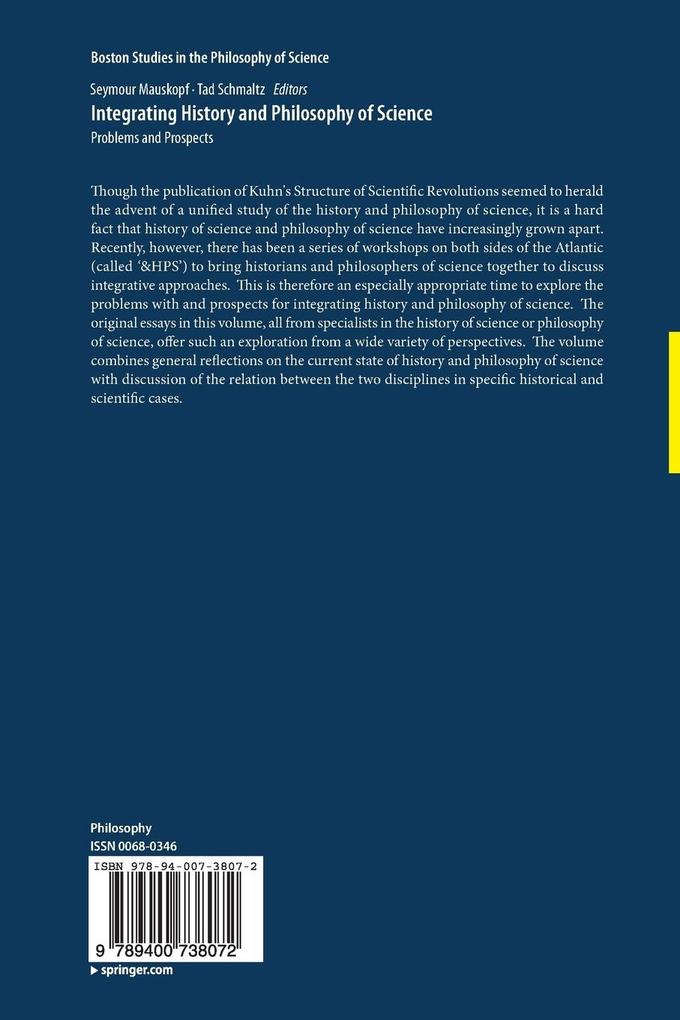 Weitere Ansicht: Integrating History and Philosophy of Science