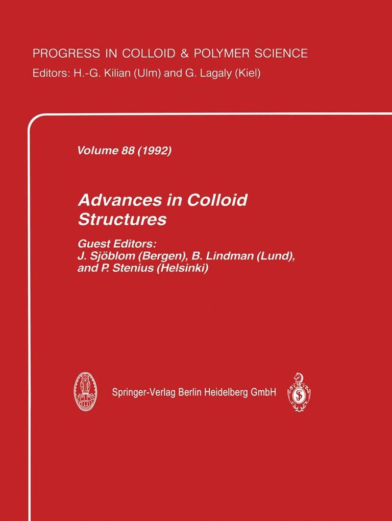 Produktbild: Advances in Colloid Structures