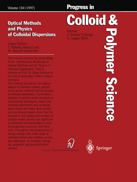 Produktbild: Optical Methods and Physics of Colloidal Dispersions