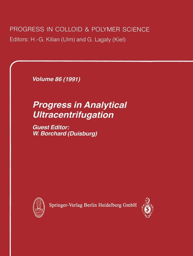 Produktbild: Progress in Analytical Ultracentrifugation