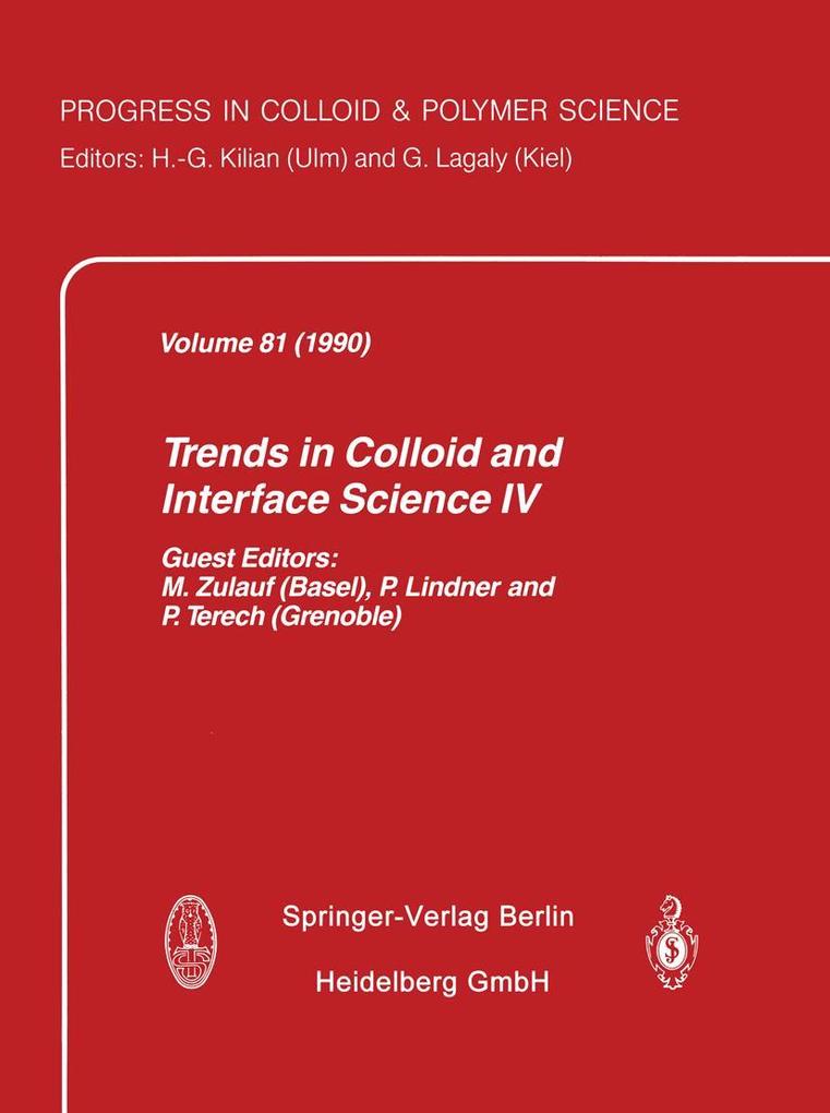 Produktbild: Trends in Colloid and Interface Science IV
