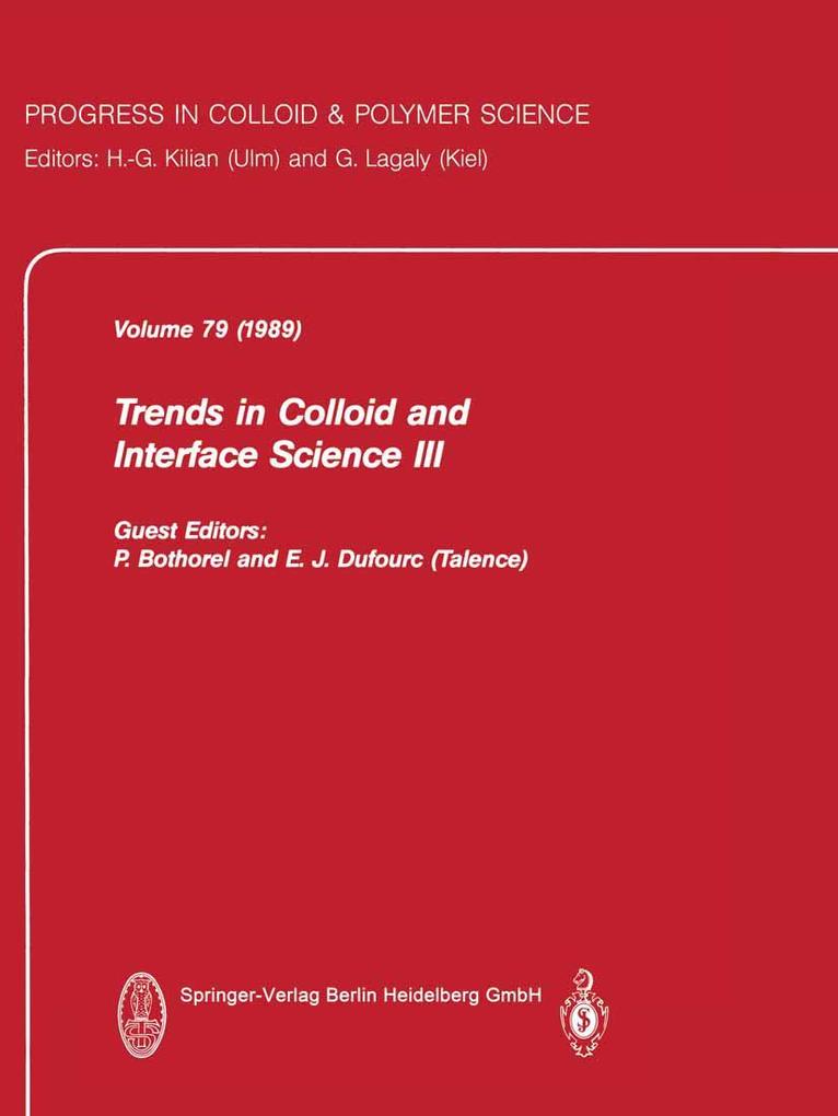 Produktbild: Trends in Colloid and Interface Science III