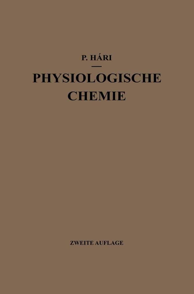Produktbild: Kurzes Lehrbuch der Physiologischen Chemie | Paul Hári