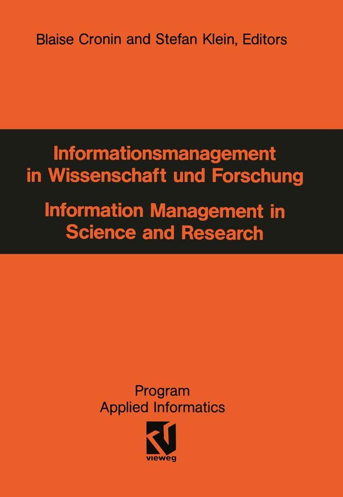 Produktbild: Informationsmanagement in Wissenschaft und Forschung
