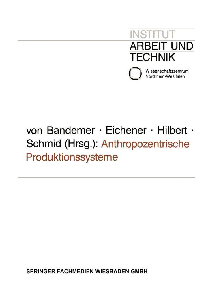 Produktbild: Anthropozentrische Produktionssysteme
