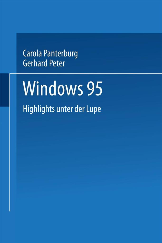 Produktbild: Windows 95 | Carola Pantenburg, Gerhard Peter