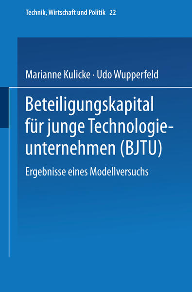 Produktbild: Beteiligungskapital für junge Technologieunternehmen | Marianne Kulicke, Udo Wupperfeld