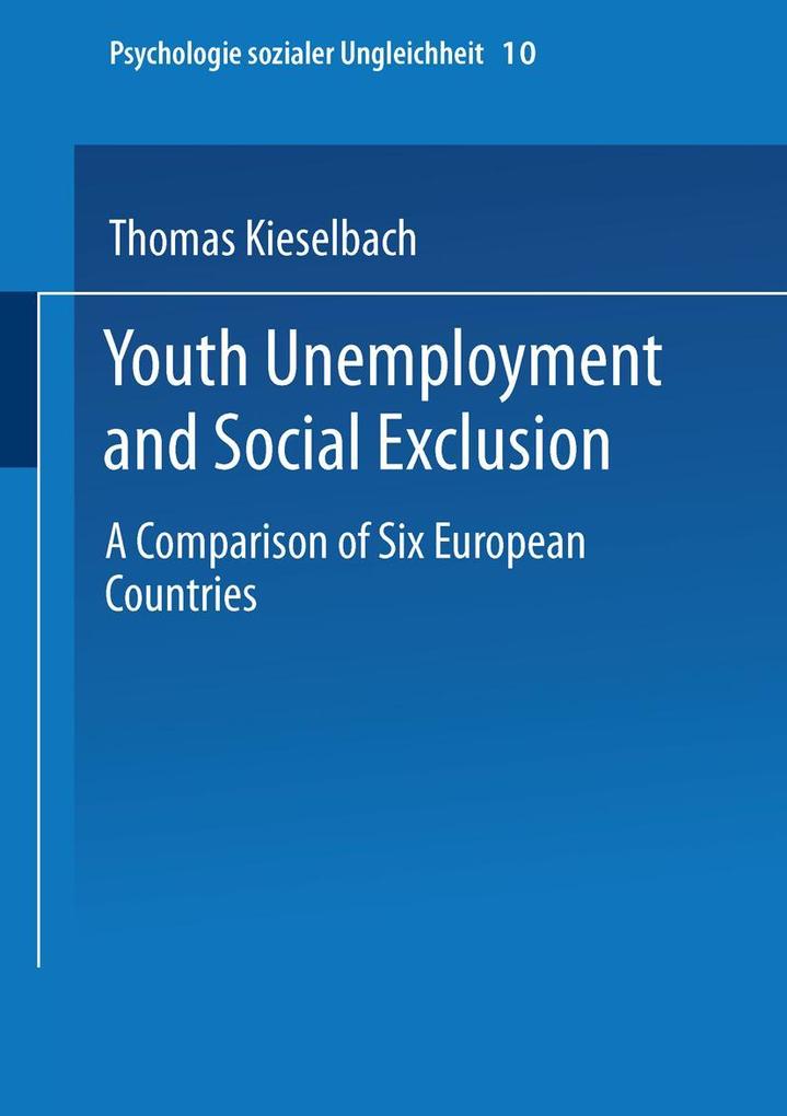 Produktbild: Youth Unemployment and Social Exclusion