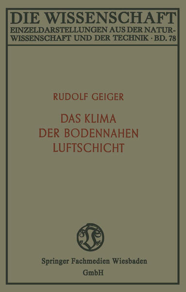 Produktbild: Das Klima der bodennahen Luftschicht | Rudolf Geiger