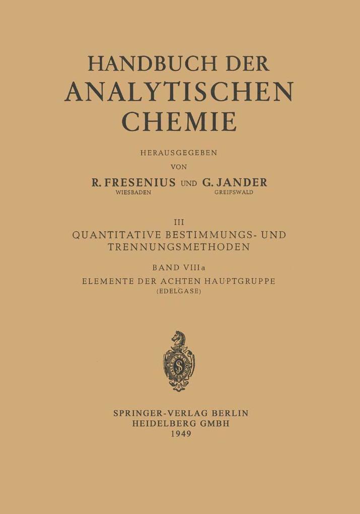 Produktbild: Elemente der Achten Hauptgruppe | H. Kahle